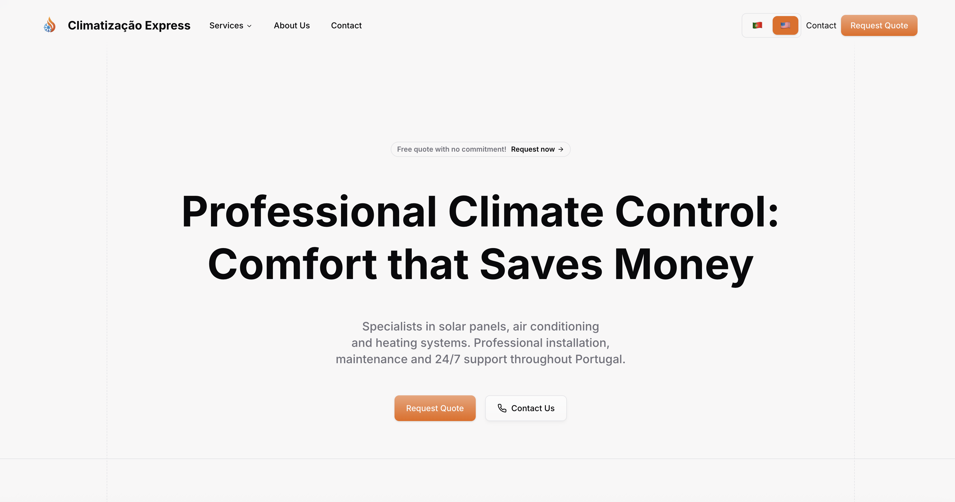 Climatização Express - Lead Generation Website for HVAC & Solar industry